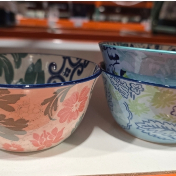 10 Pieces Bontanical Stoneware Bowls, Set of 10 All Purpose Bowls, 4.75" - Picture 4 of 7